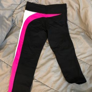 Crop black/pink leggings